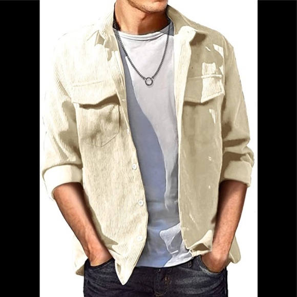 Other - New Mens Lightweight Corduroy Jacket Button Closure Multiple Sizes